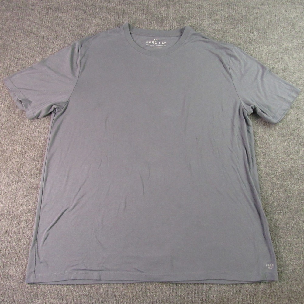Free Fly Shirt Mens XXL Motion Tee Gray Bamboo Blend Short Sleeve Performance